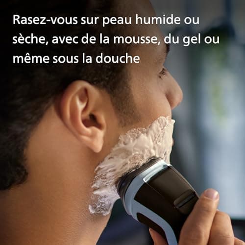 Philips Electric Shaver Series 3000x - rasoir électrique Wet & Dry pour hommes, couleur Bleu céleste, technologie SkinProtect, tondeuse rétractable, rasoir ergonomique pour hommes (modèle X3053/00) - Image 6
