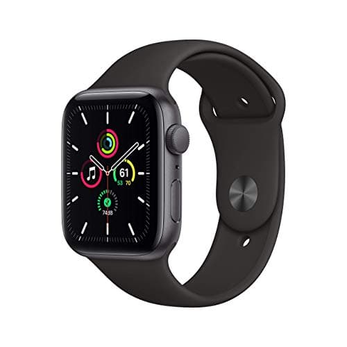 Apple Watch SE 2020 (GPS, 44MM) Space Grey Aluminium Case with Black Sport Strap (Refurbished) - Image 2