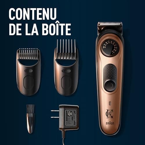 Gillette King C. Coffret Cadeau Homme, Kit Soin De Barbe Inclus Tondeuse PRO Electrique, Roue De Précision Pour 40 Longueurs De Barbe Pour Un Rasage Efficace, Mini Nettoyant, Mini Baume, 2 Sabots - Image 8