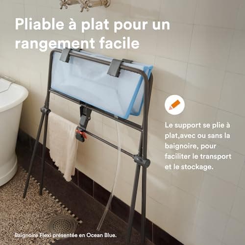 Stokke Flexi Bath (White) + Newborn Support + Flexi Bath Support - Ideal for Newborn and Baby Up to 48 Months - Foldable, Durable and Easy to Store - Image 6