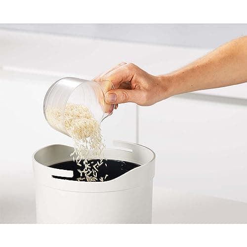 Joseph Joseph - M Cuisine - Microwave Rice Cooker, Multi-purpose, Capacity 2 Litre, with Cooking Instructions, Stone/Orange - Image 5