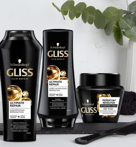 Schwarzkopf - Gliss - Ultimate Repair Shampoo - Dry/Very Damaged Hair - 89% Natural Ingredients - 250ml Bottle (Pack of 2) - Image 5