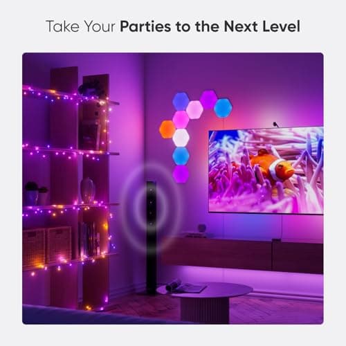 Nanoleaf Guirlande Lumineuse Connectée 24M avec Modes de Noël, 300 LEDs RGB IC Adressables, Intérieur & Extérieur, Musique Sync, Matter over WiFi, App Voix Contrôle (Alexa Apple Google Home) Salon - Image 10