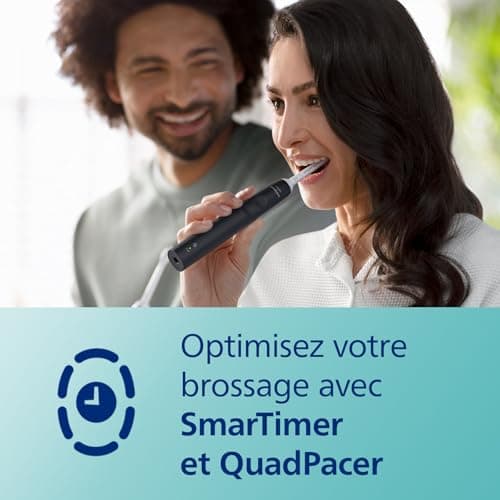 Philips Sonicare 3100, Brosse à dents électrique sonique, capteur de pression et minuterie, noir, modèle HX3671/14 - Image 7