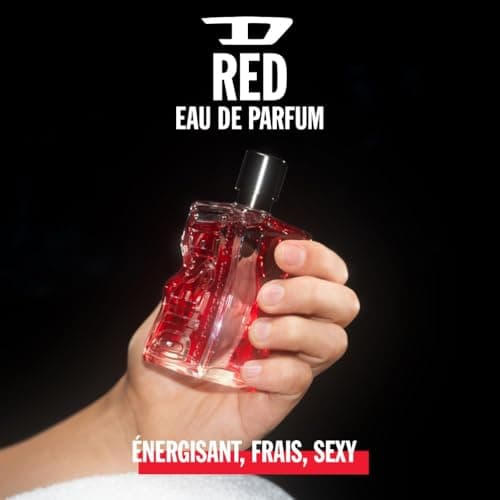 Diesel - D Red - Eau de Parfum Gift Set - Aromatic Fern Fragrance for Men - Fresh and Sensual - Grapefruit, Provence Lavender & Sandalwood - Long-Lasting - 50ml & 10ml - Image 4