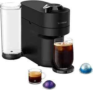 Nespresso Vertuo Pop+ Deluxe by De'Longhi, Matt Black Chrome
