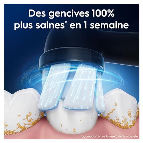 Oral-B Pack of 8 Gentle Care Replacement Brushes, Authentic, Black, Softest Brushing, Suitable for Sensitive Gums, Toothbrush for Oral B iOS Electric Toothbrushes, Cardboard - Image 4