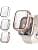 [3 Pieces] Kamita Case for Apple Watch Series SE 3/SE 2/6/5/4 40mm, Protective Case with Tempered Glass Screen Protector, Hard PC Bumper Case Shockproof Cover for iWatch 40 (Clear+Silver+Gold) - Image 2