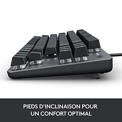 Logitech K835 TKL Wired Aluminium Mechanical Keyboard – Tenkeyless Keyboard without Numeric Keypad for PC, with Compact and Comfortable Design, Linear Switches, French AZERTY – Grey - Image 5