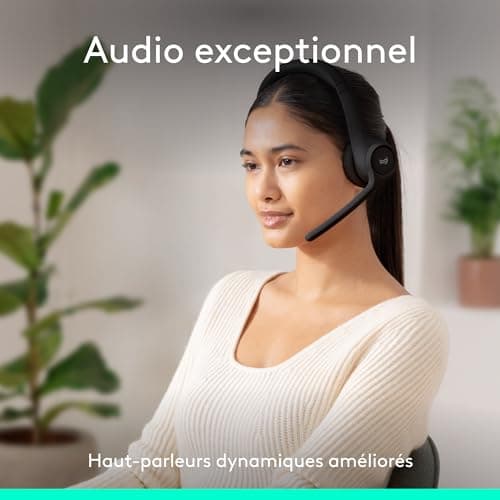 Logitech Zone 300 Casque Bluetooth sans Fil avec Microphone Anti-Parasite, Compatible avec Windows, Mac, Chrome, Linux, iOS, iPadOS, Android - Noir - Image 4