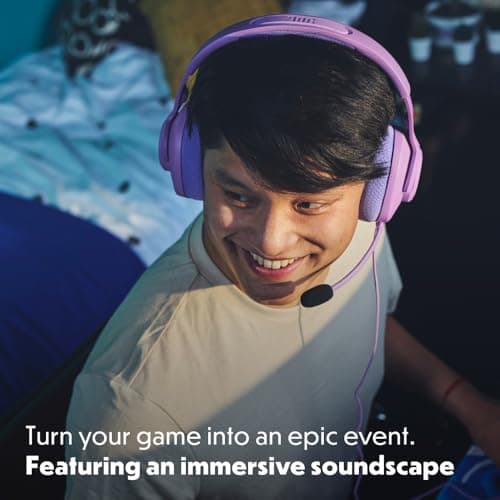 JBL Quantum 100M2 Wired Over-Ear Gaming Headset with Detachable Microphone, JBL QuantumSOUND Signature Sound, 3.5mm Jack Cable, Compatible with Many Platforms, Mute Function, Purple - Image 7