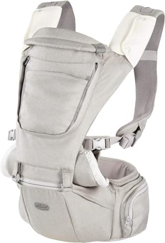 Chicco Hip Seat Physiological Baby Carrier, From Birth to 15 kg, Multifunctional 3-in-1 Baby Carrier with Detachable Rigid Base, Padded Straps and Protective Hood, 8 Positions, Beige - Image 2