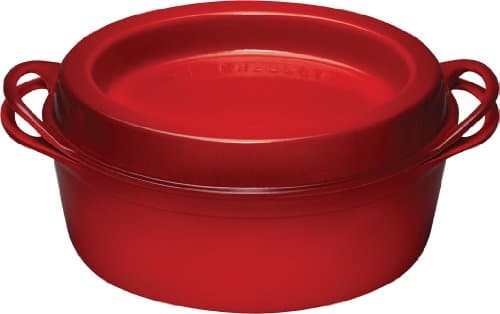 Le Creuset Doufeu Enamelled Cast Iron, Oval Shape, 32 cm, Cherry, 25084320602460 - Image 3