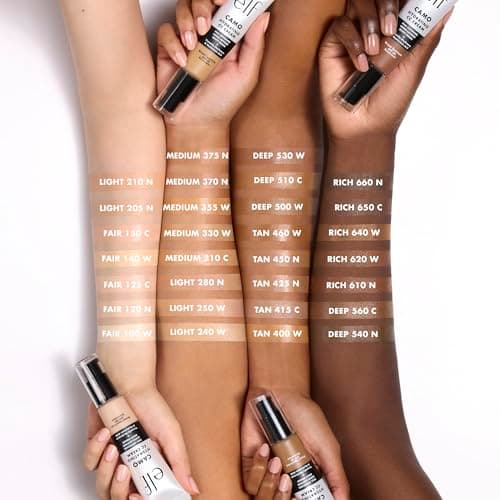 e.l.f. Crème hydratante Camo CC, fond de teint correcteur de couleur pour une finition rosée avec SPF 30, végétalien et sans cruauté envers les animaux, léger 280N - Image 5