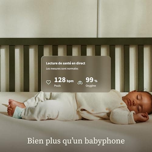 Owlet Dream Sock® - Système de surveillance intelligent pour bébé - Suivi en direct de la fréquence cardique et de l'oxygène du nourrisson - Dusty Rose - Image 3