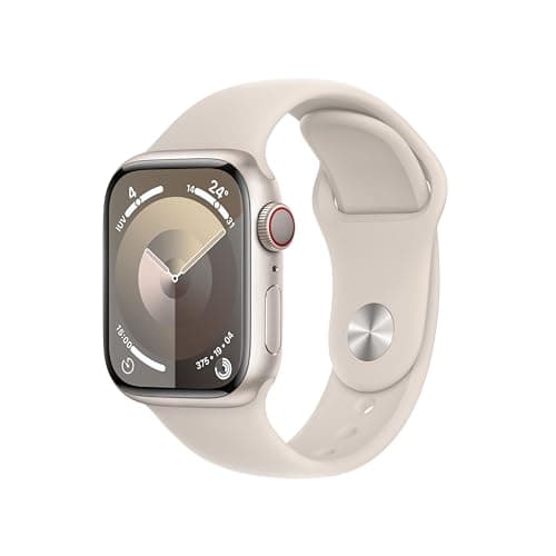 Apple Watch Series 9 (GPS + Cellular, 41mm) Star Light Aluminum Case with Stellar Light Strap, S/M (Refurbished) - Image 2