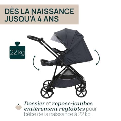 Chicco Trio Seety, Trio 3-in-1 with Stroller, Carrycot and Baby Car Seat 40-80 cm, Includes Seety Pushchair with Ultralight Frame, Modular System Lightweight and Compact, 0 Months - 4 Years - Image 7