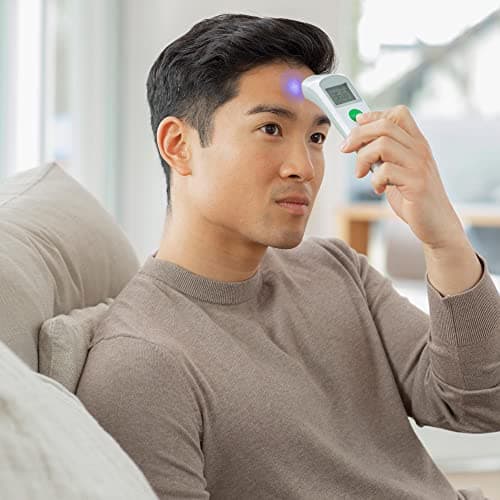 medisana TM 760 Digital Forehead Thermometer Medical Thermometer for Babies, Children and Adults with Visual Fever Alarm, Memory Function and Liquid Measurement - Image 6
