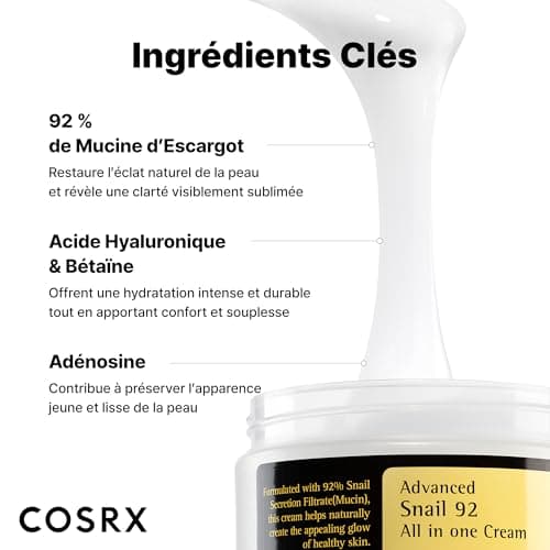 COSRX Advanced Snail 92% All In One Cream 100 ml | Crème Hydratante avec Bave d'Escargot | Pour Anti Rides Peaux d'Acné et Peau Sèche Soins pour le Visage de Jour Femme | Coréen Korean Skincare - Image 7
