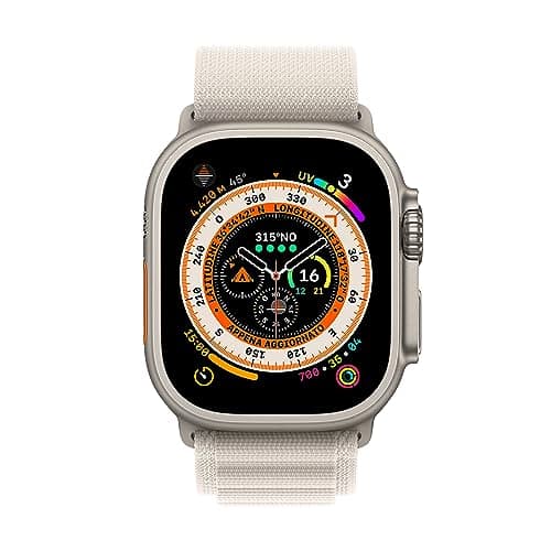 2022 Apple Watch Ultra GPS + Cellular, Boîtier en Titane de 49 mm avec Boucle Alpine Lumière stellaire - Small - Image 4