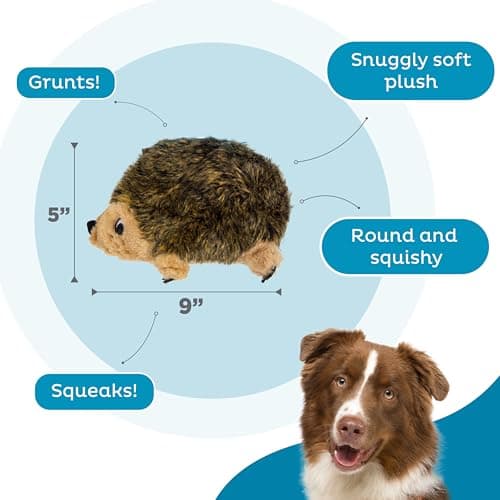 Outward Hound Hedgehogz Soft Toy for Dogs - Brown - M - Image 5