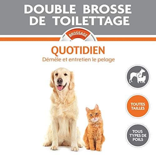 FURMINATOR Brush - Double-sided - Side comb: detangles hair - Brush side: smoothes and shines the coat - Dogs and Cats - Designed and recommended by professionals - BPA free - Image 3