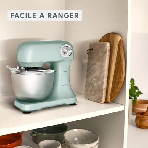 Moulinex, Bake Simple, Pastry Maker, Compact, Easy Use, Whisk, Beater and Mixer Hook, QA1413F0, Sea Green - Image 7