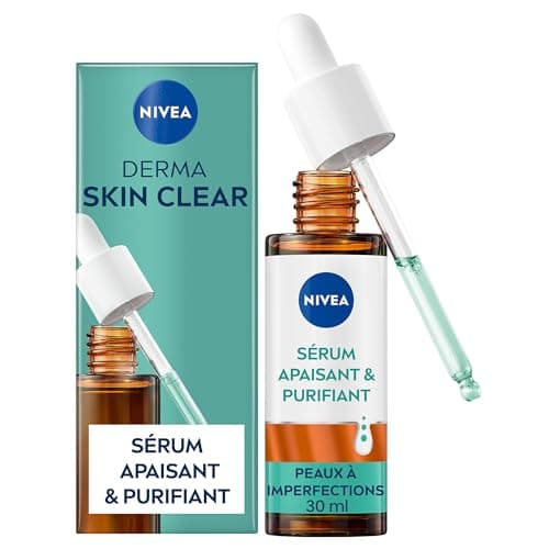 NIVEA Derma Skin Clear Sérum Purifiant et Apaisant (1 x 30 ml) - Sérum visage à l'Acide Hyaluronique, Provitamine B5 & Niacinamide - Soin visage anti points noirs, peaux à imperfections - Image 3