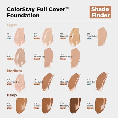 REVLON ColorStay Full Cover - Fond de Teint Couvrant Imperfections - Maquillage Teint - Couvrance optimale et fini mat - Résite à Toutes Épreuves - Effet Seconde Peau - ALMOND 30ml - Image 6