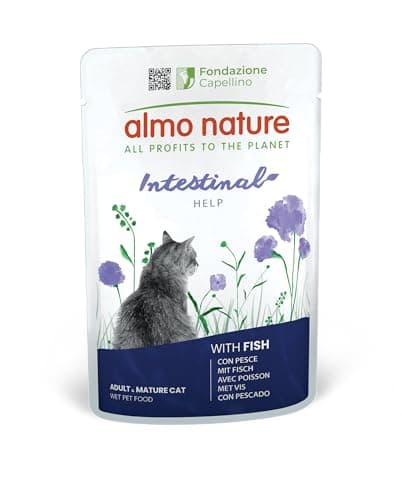 Almo Nature Functional - Intestinal Help - Nourriture Humide pour Chats Adultes et Matures avec Sensibilité Intestinale - au Poisson - Soutien pour Le Microbiote - 70g (Lot de 30) - Image 2