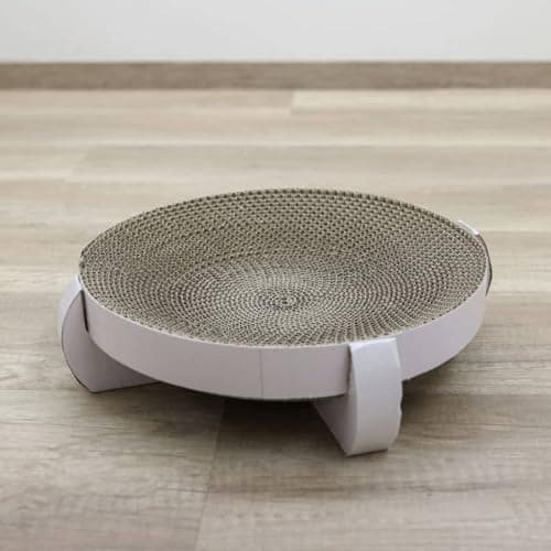 Kerbl Pet White Platinum Scratching Basket, 35X35X10cm, with Catnip - Image 4