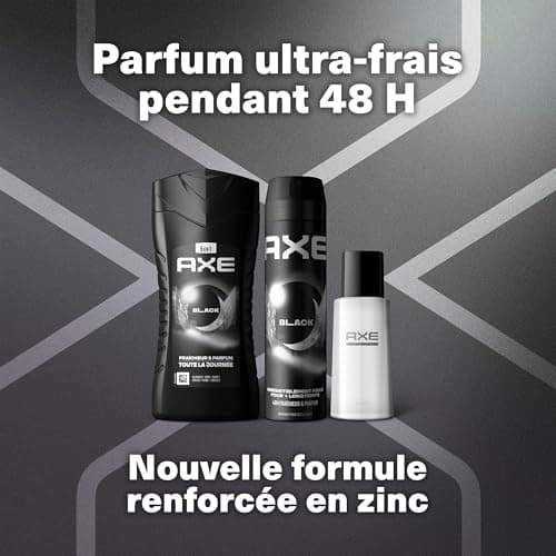Axe Coffret Homme - Black - 1x Déodorant 200ml & 1x Eau de Toilette 100ml & 1x Gel Douche 250ml - Image 7