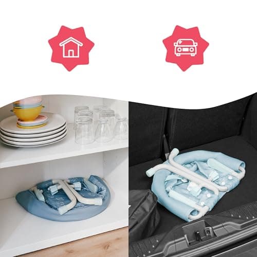 Badabulle Baby Table Seat with 3-Point Harness, Comfortable, Ultra Compact Folding to Take Anywhere, From 6 to 36 Months or 15 kg - Image 7