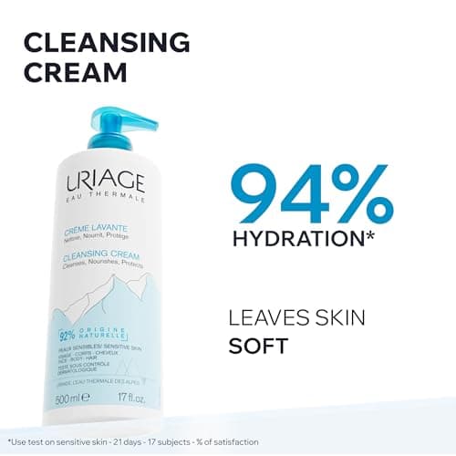 Uriage Crème Lavante Hydratante au BEURRE DE KARITÉ I Gel douche 2-en-1: nettoie et nourrit. Crème moussante nourrissante, parfum cocooning I Visage, Corps & Cheveux I Sans savon I pH physiologique - Image 3