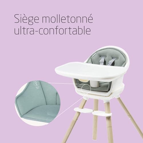 Maxi-Cosi Moa, 8 in 1 High Chair, Multi-Use from 6 Months to 5 Years, 0-22 kg Adjustable and Scalable Highchair, Beyond Graphite - Image 4