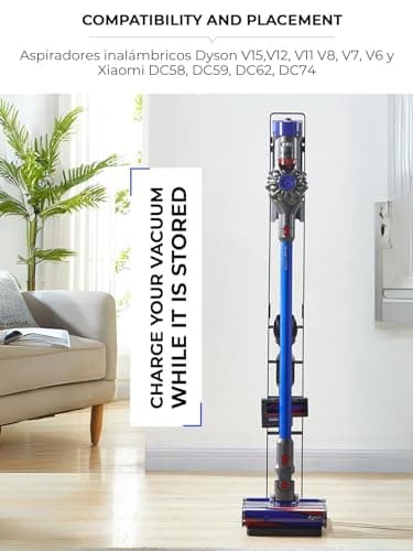 MORANGO Dyson Vacuum Cleaner Holder Storage Holder in Metallo Compatible with Dyson V6/V7/V8/V10/V11/DC58/DC59/DC62/DC74 Floor Mount, No Drilling Wall. - Image 4