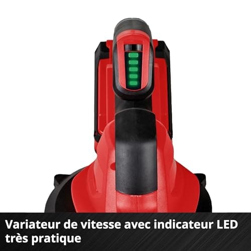 Einhell GE-UB Universal Cordless Blower 18/250 Li E (1 x 4.0 Ah) Power X-Change (18 V, Air Speed 250 km/h, 3-Part Tube, Speed Control with LED, with 4.0 Ah Battery + Charger) - Image 8