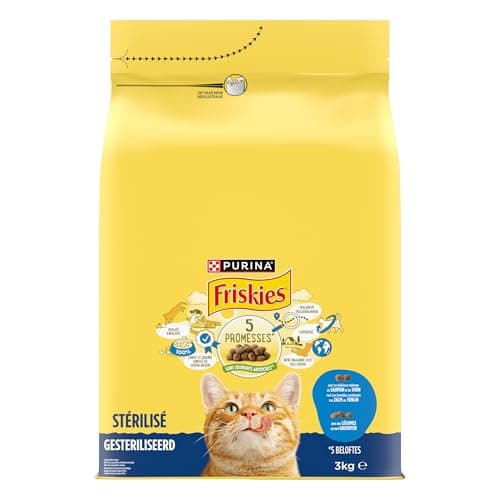 FRISKIES | Cat | Complete dry food for sterilized adult cats | Salmon, tuna and vegetables | Complete food for sterilized cats | Bag | 3 kg - Image 3