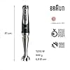 Braun MultiQuick 9 - Immersion Blender, Anti Splash, Precise Speed Selection, Active PowerDrive for Smooth Results, Blender, Mini Chopper, Measuring Jug 600ml, 1200W, Black (MQ9147X) - Image 7