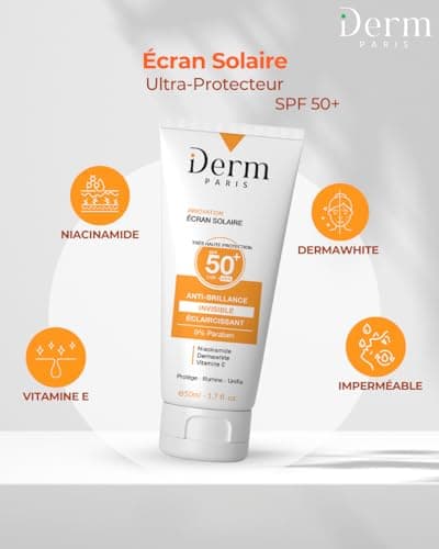Coffret Éclat & Protection - Écran Solaire Invisible SPF50+ Anti-taches & Crème Ultra-Hydratante 48H Anti-ridules OFFERTE - Tous Types de Peau - 2 x 50 ml - Image 5