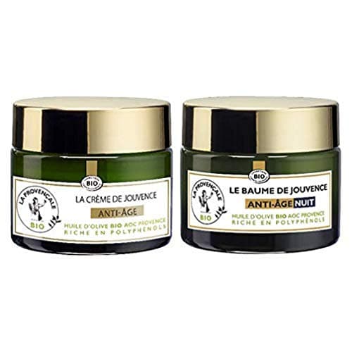 La Provençale - Valentine's Day - Routine: Anti-Ageing Youth Cream + Anti-Ageing Night Balm - Anti-Ageing Day Care + Anti-Ageing Night Care - Certified Organic - AOC Provence Olive Oil - Image 2