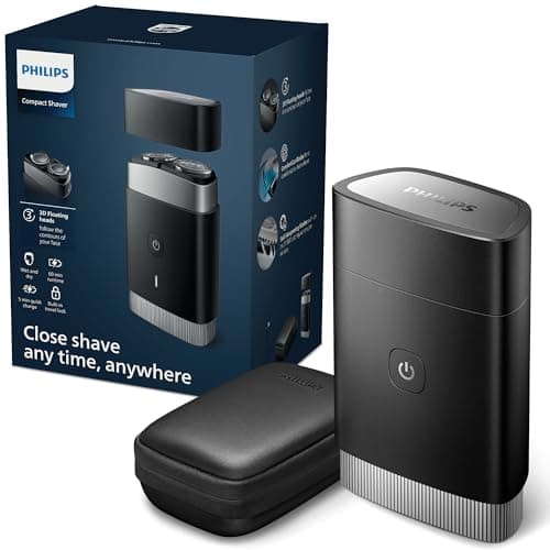 Rasoir portable Philips, rasoir électrique sec et humide, système de lames ComfortCut, têtes flottantes 3D, design compact, batterie puissante, modèle PQ888/06 - Image 3