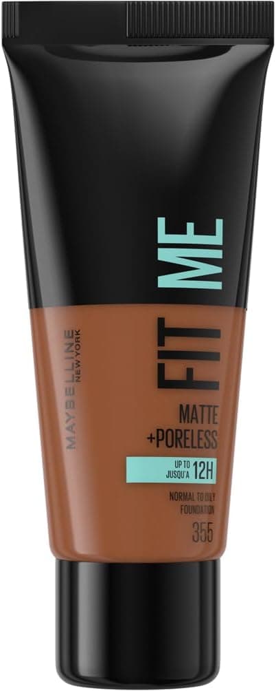 Maybelline New York Fit Me! Matte & Poreless Fluid Foundation - Normal to Oily Skin - Shade 355 Pecan - 30 ml - Image 1