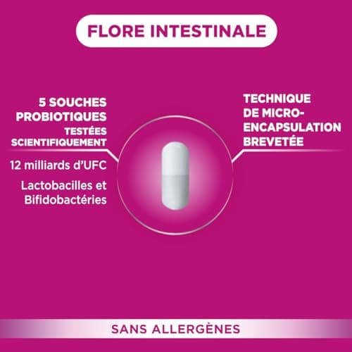 Forté Pharma - Forté Probio+ Intestinal Flora - Food supplement - Probiotic strains, intestinal comfort - Lactobacillus rhamnosus - Gastro-resistant capsules - 30 capsules, 1/day - Image 4