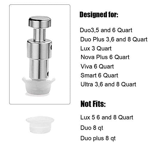 Pressure Cooker Float Valve Replacement with 6 Gaskets for Instant Pot Duo 3 5 6 Qt Duo Plus 3 6 Qt Ultra 3 6 Qt Ultra 3 6 8 Qt Lux 3 Qt 2 Pieces - Image 5