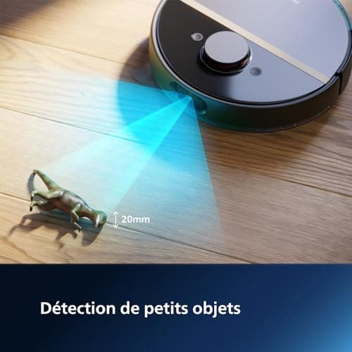 Philips Homerun Series 7000 Robot Vacuum Cleaner, High Suction Power (5000 Pa), Detection of Small Objects, with Station, for Carpet and Pet Hair, Black, Connected App, XU7100/01 - Image 8