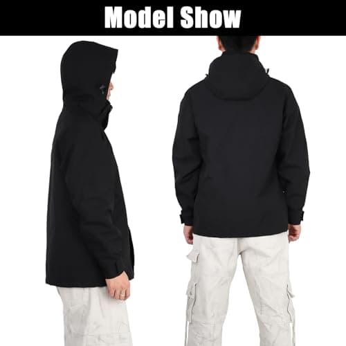 Men's Lightweight Waterproof Outdoor Trench Coat Rain Jacket Hooded Trekking Jacket Windproof for Hiking and Mountain Sports - Image 8