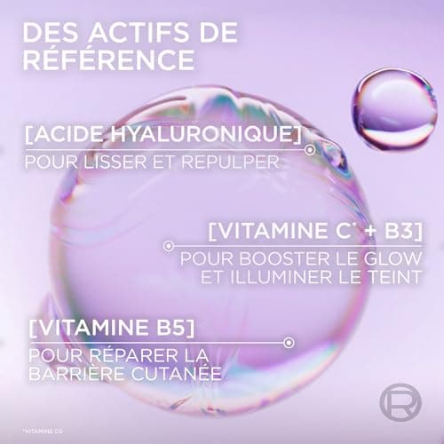 L'Oréal Paris - Smoothing Radiance Face Cream - Hydration Glass Skin Liquid Cream - With Hyaluronic Acid & Vitamins B5 and Cg + B3 - All Skin Types - Revitalift Filler Glass Skin - 50 ml - Image 6