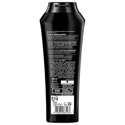 Schwarzkopf - Gliss - Ultimate Repair Shampoo - Dry/Very Damaged Hair - 89% Natural Ingredients - 250ml Bottle (Pack of 2) - Image 4