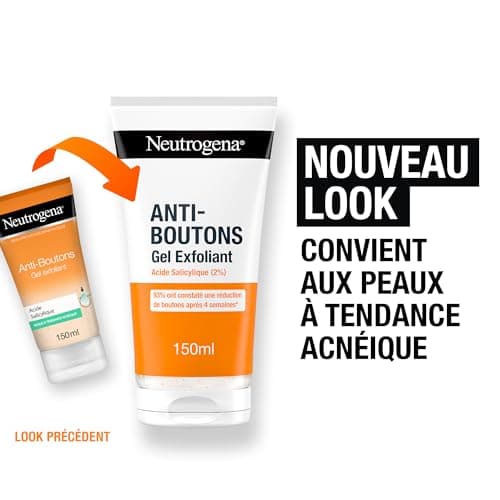 Neutrogena – Anti-Pimple Exfoliating Gel (150 ml tube) – Salicylic Acid Face Scrub (2%) – 93% noticed a reduction in pimples after 4 weeks* - Image 5